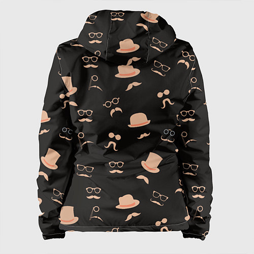 Женская куртка Цилиндр Усы Джентльмен / 3D-Белый – фото 2