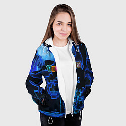 Куртка с капюшоном женская Terraria, цвет: 3D-белый — фото 2