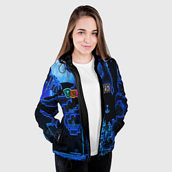Куртка с капюшоном женская Terraria, цвет: 3D-черный — фото 2