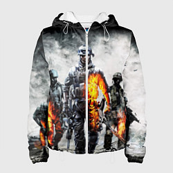 Куртка с капюшоном женская Battlefield, цвет: 3D-белый