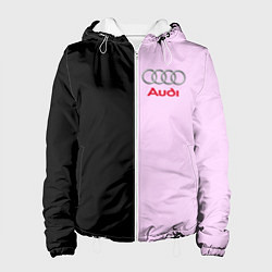 Куртка с капюшоном женская AUDI, цвет: 3D-белый