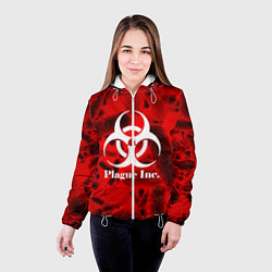Куртка с капюшоном женская PLAGUE INC, цвет: 3D-белый — фото 2