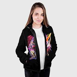 Куртка с капюшоном женская Shaman king, цвет: 3D-черный — фото 2