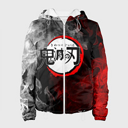 Куртка с капюшоном женская KIMETSU NO YAIBA, цвет: 3D-белый