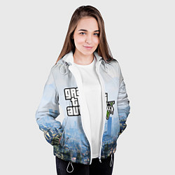 Куртка с капюшоном женская GTA 5, цвет: 3D-белый — фото 2