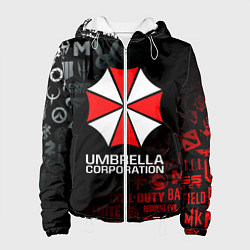 Куртка с капюшоном женская RESIDENT EVIL UMBRELLA CORP, цвет: 3D-белый