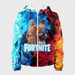 Куртка с капюшоном женская Фортнайт, цвет: 3D-белый