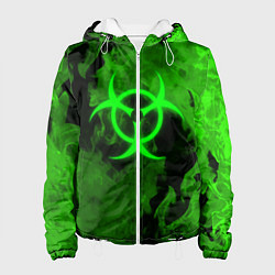 Куртка с капюшоном женская BIOHAZARD, цвет: 3D-белый