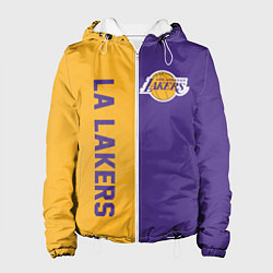 Куртка с капюшоном женская LA LAKERS, цвет: 3D-белый