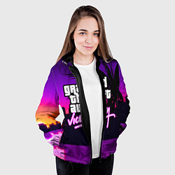 Куртка с капюшоном женская GTA:VICE CITY, цвет: 3D-черный — фото 2