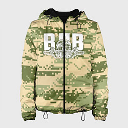 Куртка с капюшоном женская ВДВ, цвет: 3D-черный