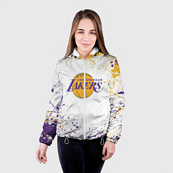 Куртка с капюшоном женская LA LAKERS, цвет: 3D-белый — фото 2