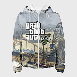 Куртка с капюшоном женская GTA 5, цвет: 3D-белый