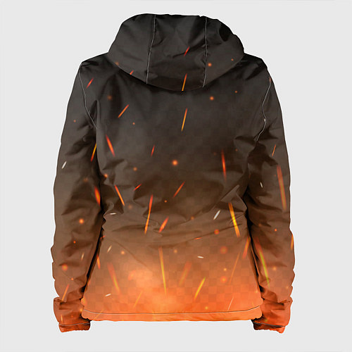 Женская куртка Огненный единорог / 3D-Белый – фото 2