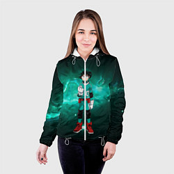 Куртка с капюшоном женская Изуку Мидория, цвет: 3D-белый — фото 2