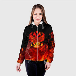 Куртка с капюшоном женская Внутренние войска, цвет: 3D-белый — фото 2