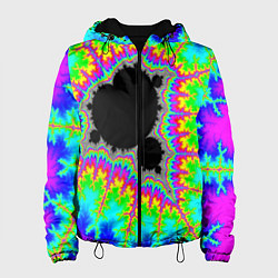 Женская куртка Фрактальная кислотная черная дыра - множество Манд
