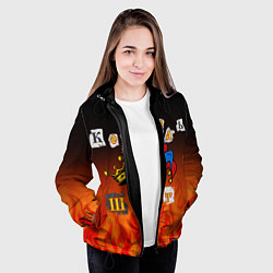 Куртка с капюшоном женская Король и Шут, цвет: 3D-черный — фото 2