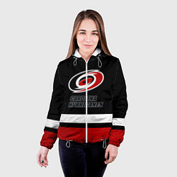 Куртка с капюшоном женская Каролина Харрикейнз, цвет: 3D-белый — фото 2