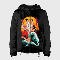 Куртка с капюшоном женская Котейка, цвет: 3D-черный