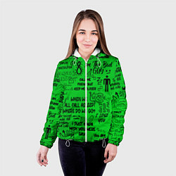 Куртка с капюшоном женская GREEN BILLIE EILISH, цвет: 3D-белый — фото 2
