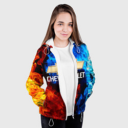 Куртка с капюшоном женская CHEVROLET, цвет: 3D-белый — фото 2