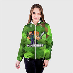 Куртка с капюшоном женская MINECRAFT, цвет: 3D-белый — фото 2