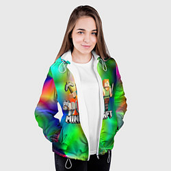 Куртка с капюшоном женская MINECRAFT, цвет: 3D-белый — фото 2