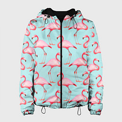 Куртка с капюшоном женская Фламинго, цвет: 3D-черный