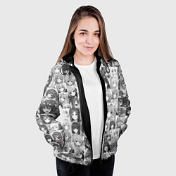 Куртка с капюшоном женская Аниме девушки, цвет: 3D-черный — фото 2