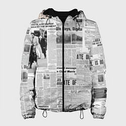 Женская куртка Газета Newspaper