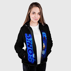 Куртка с капюшоном женская SONIC, цвет: 3D-черный — фото 2