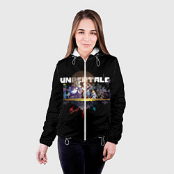 Куртка с капюшоном женская Undertale, цвет: 3D-белый — фото 2