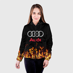 Куртка с капюшоном женская AUDI, цвет: 3D-черный — фото 2