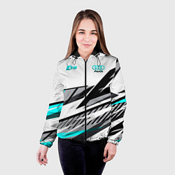 Куртка с капюшоном женская Audi RS, цвет: 3D-черный — фото 2