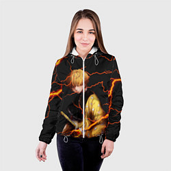 Куртка с капюшоном женская KIMETSU NO YAIBA, цвет: 3D-белый — фото 2