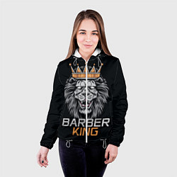 Куртка с капюшоном женская Barber King Барбер Король, цвет: 3D-белый — фото 2