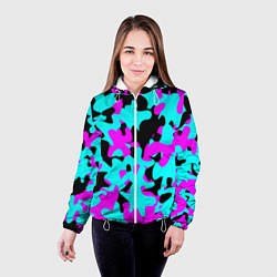 Куртка с капюшоном женская Modern Camouflage, цвет: 3D-белый — фото 2