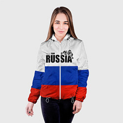 Куртка с капюшоном женская Russia, цвет: 3D-белый — фото 2