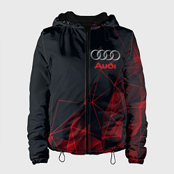 Куртка с капюшоном женская AUDI, цвет: 3D-черный
