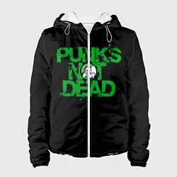 Куртка с капюшоном женская Punks Not Dead, цвет: 3D-белый