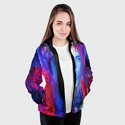 Куртка с капюшоном женская Billie Paint Colors, цвет: 3D-черный — фото 2