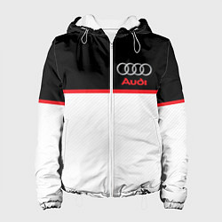 Куртка с капюшоном женская AUDI SPORT, цвет: 3D-белый