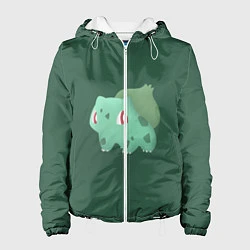 Куртка с капюшоном женская Pokemon Bulbasaur, цвет: 3D-белый