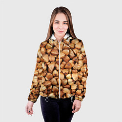 Куртка с капюшоном женская Гречка, цвет: 3D-белый — фото 2