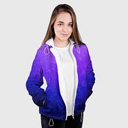 Куртка с капюшоном женская Звёздное небо, цвет: 3D-белый — фото 2