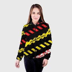 Куртка с капюшоном женская 2019-nCoV Коронавирус, цвет: 3D-черный — фото 2