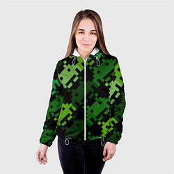 Куртка с капюшоном женская Space Invaders, цвет: 3D-белый — фото 2