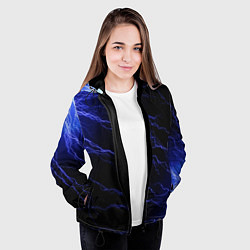 Куртка с капюшоном женская МОЛНИИ, цвет: 3D-черный — фото 2