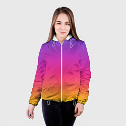 Куртка с капюшоном женская Радуга, цвет: 3D-белый — фото 2